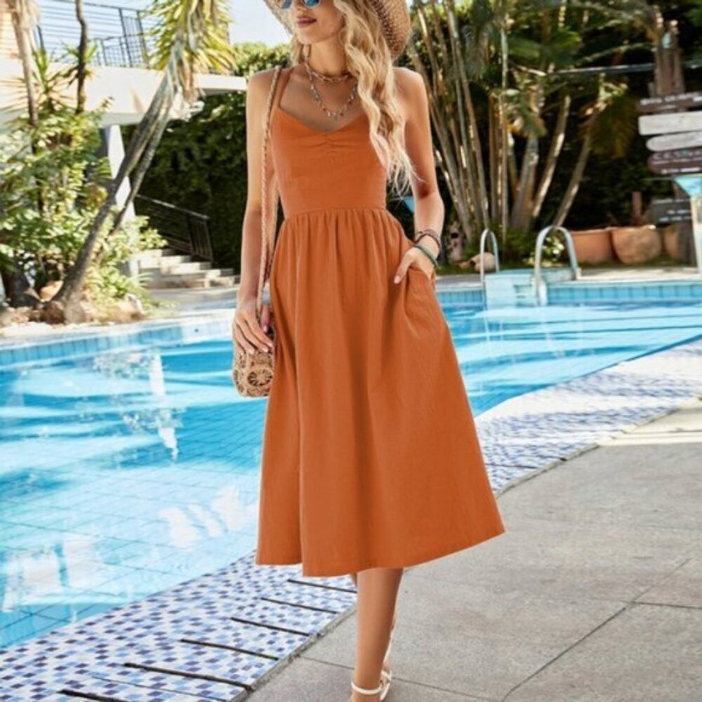 Women's sexy strappy suspender dress